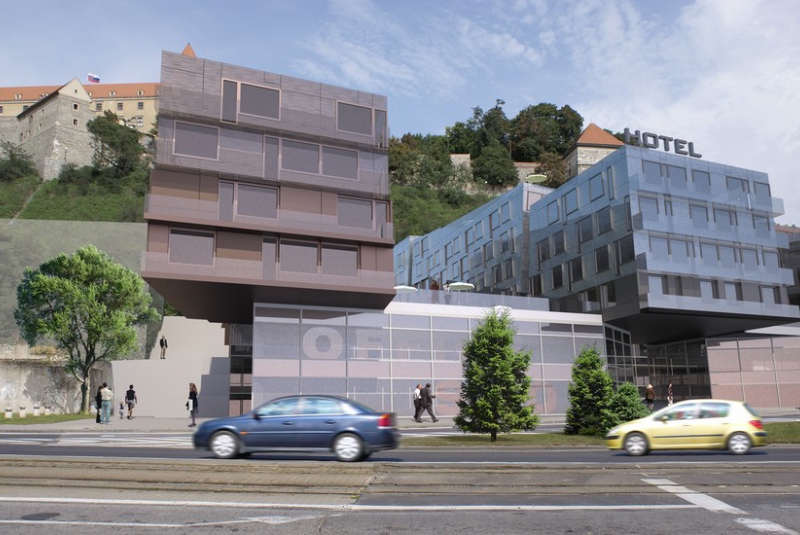 Návrh mestských obytných blokov s hotelom V5-V7 – Vydrica, Brati
